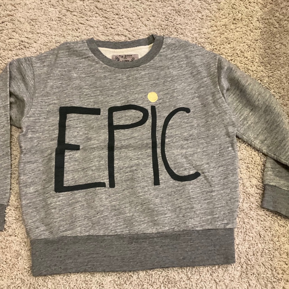 HUGO GUIMMES FOR J.CREW EPIC SWEATSHIRT. SIZE: XS. COLOR: GREY.